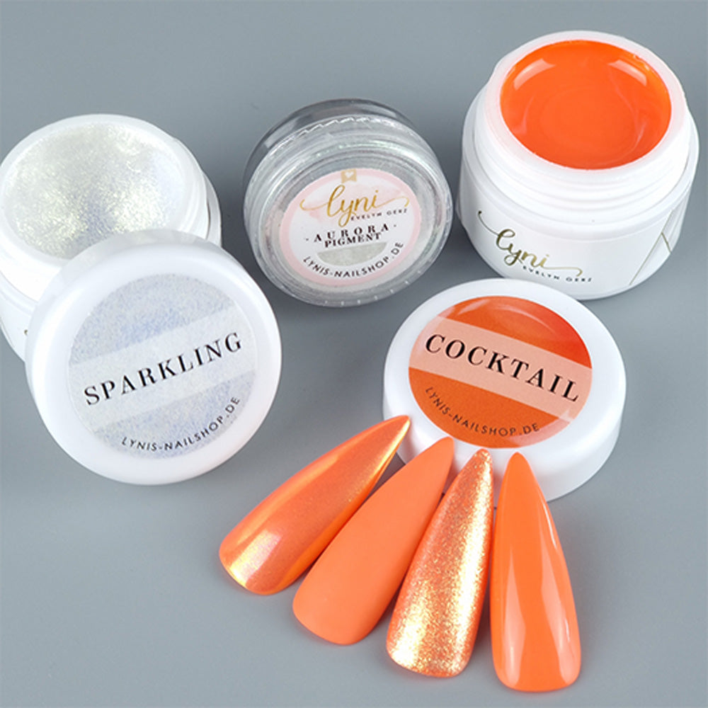 Farbgel Cocktail 5ml Premium* für Nageldesign Nägel & Nagelstudios Farbgel Cocktail 5ml Premium*, color gel, Farbe für Nägel, Gel Farben, Gelnägel Farbe, orange für Nägel im Nageldesign & Nagelstudios