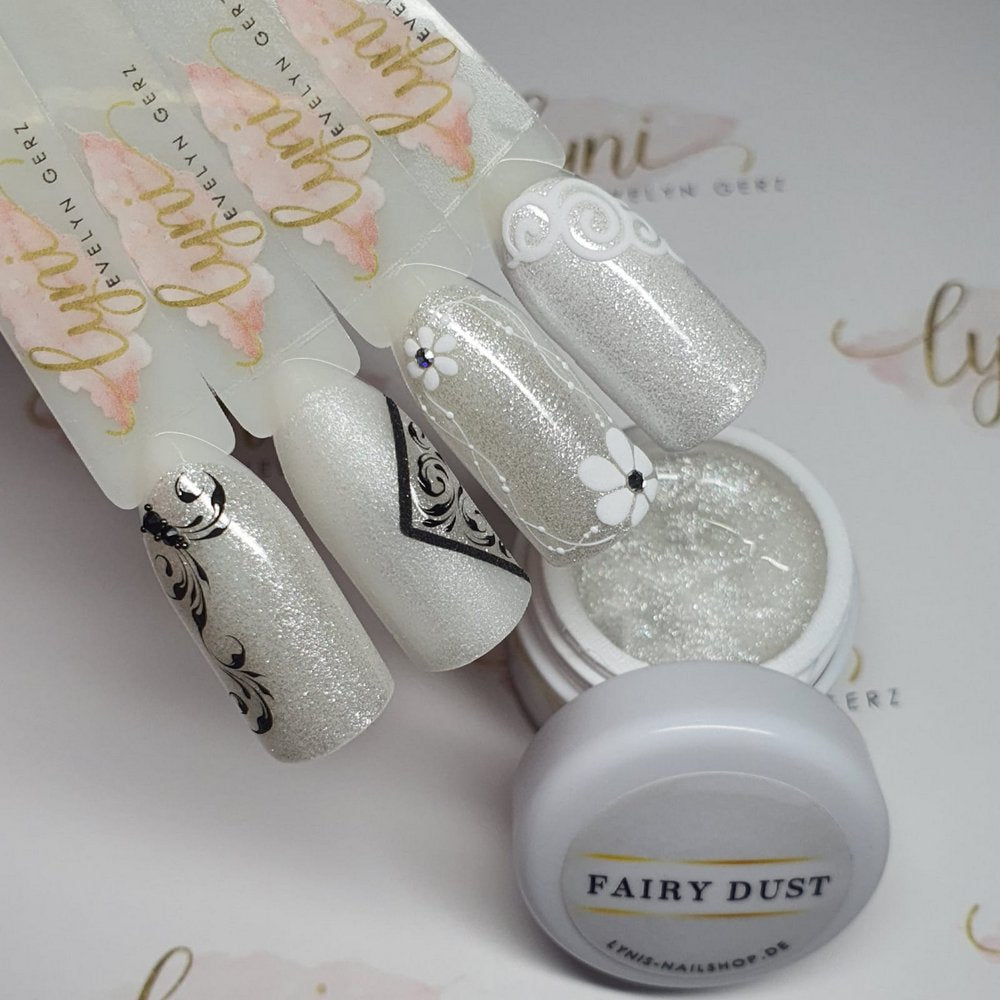 Farbgel Fairy Dust 5ml Premium* für Nageldesign Nägel & Nagelstudios Farbgel Fairy Dust 5ml Premium*, color gel, effektgel, Farbe für Nägel, Gel Farben, Gelnägel Farbe, Glitter Gel, Glitzergel, weiß, white für Nägel im Nageldesign & Nagelstudios