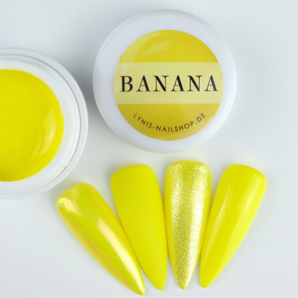 Farbgel Banana 5ml Premium* für Nageldesign Nägel & Nagelstudios Farbgel Banana 5ml Premium*, color gel, Farbe für Nägel, Gel Farben, gelb, Gelnägel Farbe für Nägel im Nageldesign & Nagelstudios