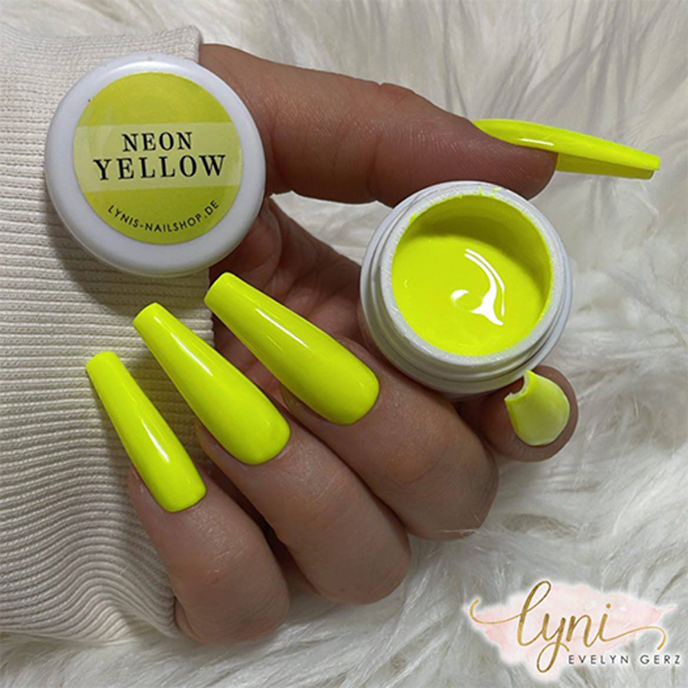 Neon Yellow · Dekogel 5ml** für Nageldesign Nägel & Nagelstudios Neon Yellow · Dekogel 5ml**, deko, dekogel, farbe, farbgel, gel, gelb, leuchtend, yellow für Nägel im Nageldesign & Nagelstudios