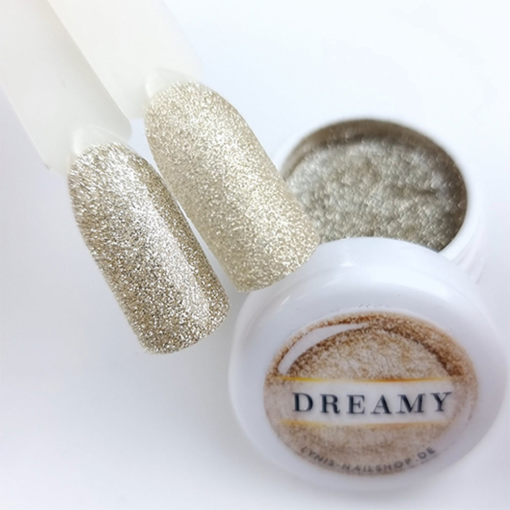 Farbgel Dreamy 5ml Premium* für Nageldesign Nägel & Nagelstudios Farbgel Dreamy 5ml Premium*, color gel, effektgel, Farbe für Nägel, Gel Farben, Gelnägel Farbe, Glitter Gel, Glitzergel, gold für Nägel im Nageldesign & Nagelstudios