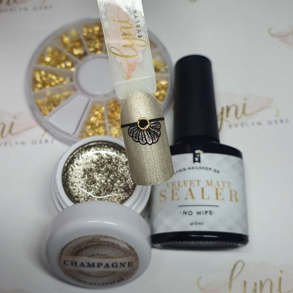Farbgel Champagne 5ml Premium* für Nageldesign Nägel & Nagelstudios Farbgel Champagne 5ml Premium*, color gel, Farbe für Nägel, Gel Farben, Gelnägel Farbe, Gold für Nägel im Nageldesign & Nagelstudios