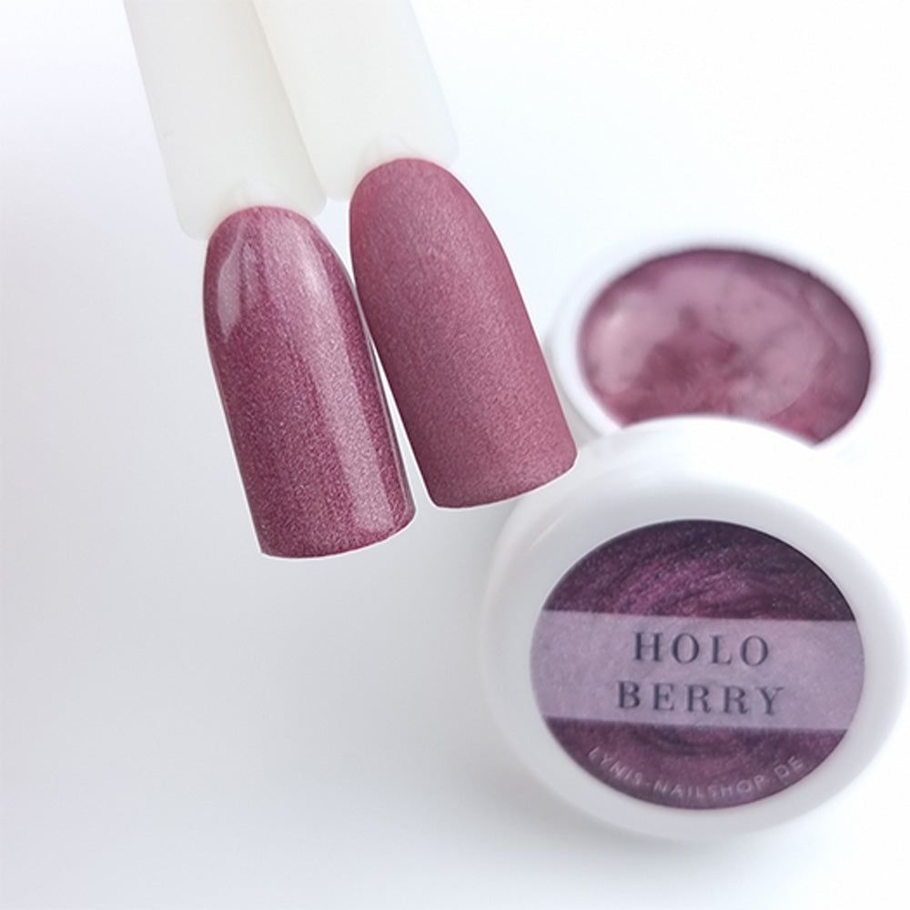 Farbgel Holo Berry 5ml Premium* für Nageldesign Nägel & Nagelstudios Farbgel Holo Berry 5ml Premium*, color gel, Farbe für Nägel, Gel Farben, Gelnägel Farbe, Holographisch, pink, rosa, schimmer für Nägel im Nageldesign & Nagelstudios