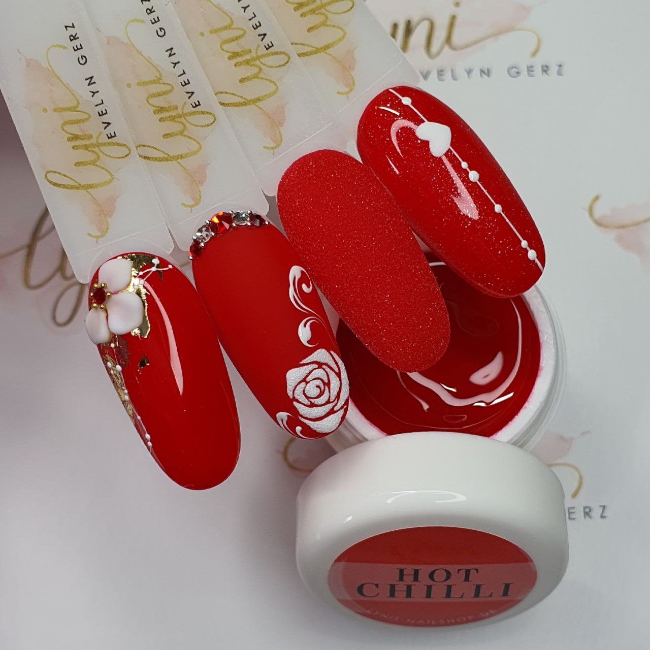 Farbgel Hot Chili 5ml Premium* für Nageldesign Nägel & Nagelstudios Farbgel Hot Chili 5ml Premium*, color gel, Farbe für Nägel, Gel Farben, Gelnägel Farbe, rot für Nägel im Nageldesign & Nagelstudios