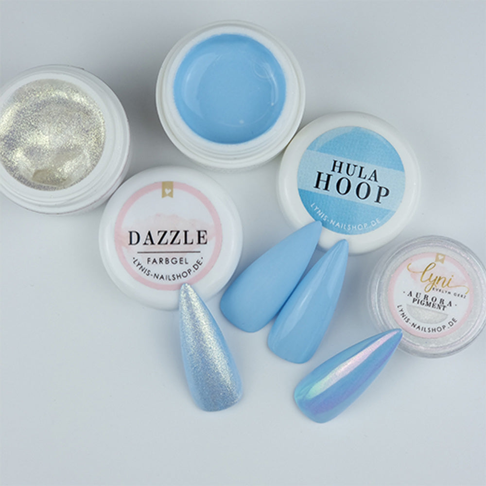 Farbgel Hula Hoop 5ml Premium* für Nageldesign Nägel & Nagelstudios Farbgel Hula Hoop 5ml Premium*, blau, color gel, Farbe für Nägel, Gel Farben, Gelnägel Farbe für Nägel im Nageldesign & Nagelstudios