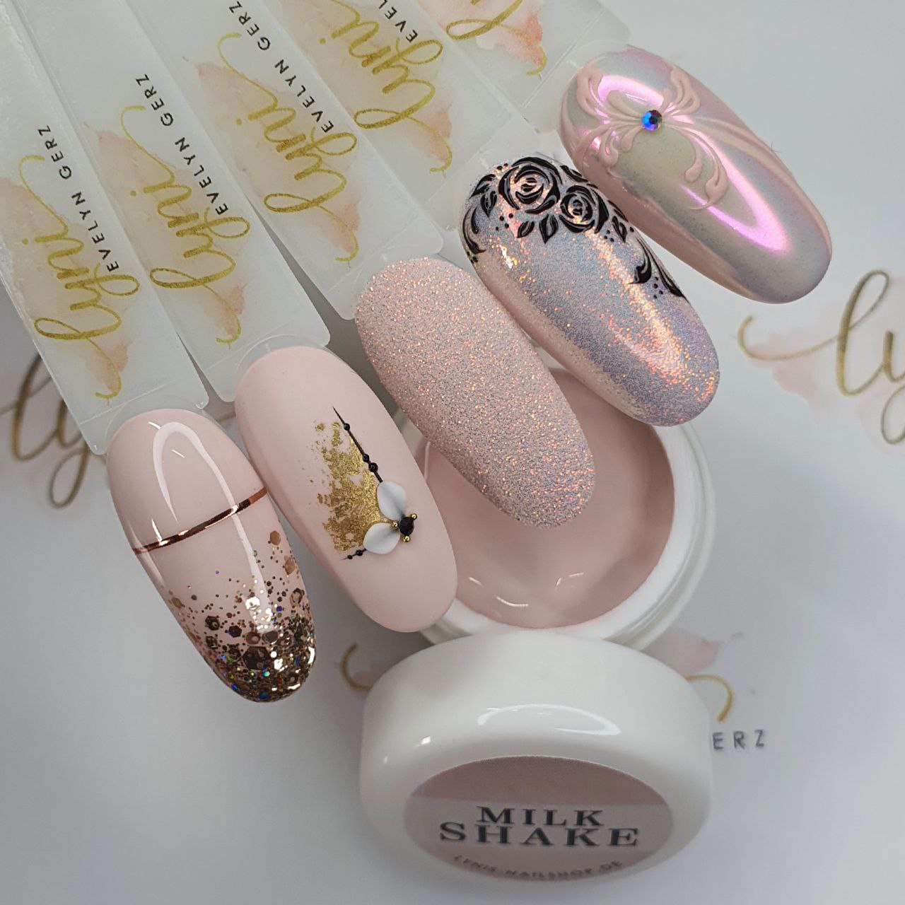 Farbgel Milkshake 5ml Premium* für Nageldesign Nägel & Nagelstudios Farbgel Milkshake 5ml Premium*, beige, color gel, Farbe für Nägel, Gel Farben, Gelnägel Farbe, rosa für Nägel im Nageldesign & Nagelstudios