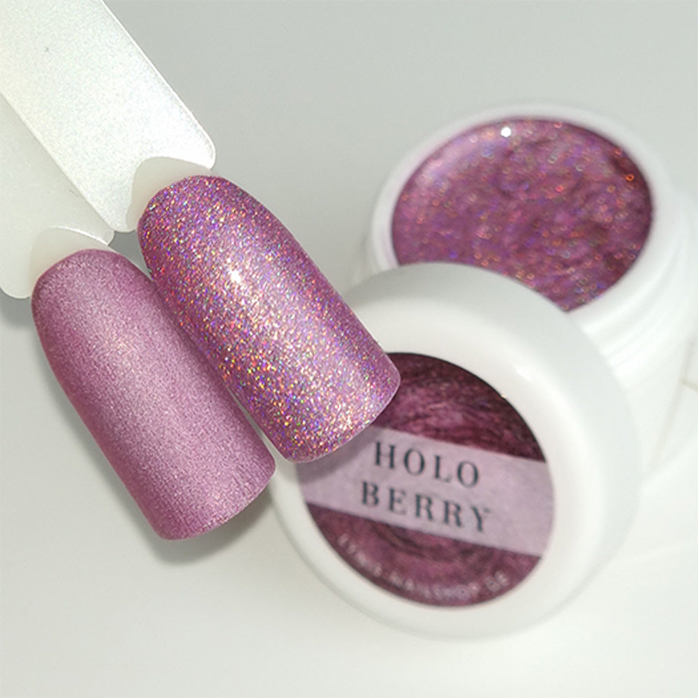 Farbgel Holo Berry 5ml Premium* für Nageldesign Nägel & Nagelstudios Farbgel Holo Berry 5ml Premium*, color gel, Farbe für Nägel, Gel Farben, Gelnägel Farbe, Holographisch, pink, rosa, schimmer für Nägel im Nageldesign & Nagelstudios