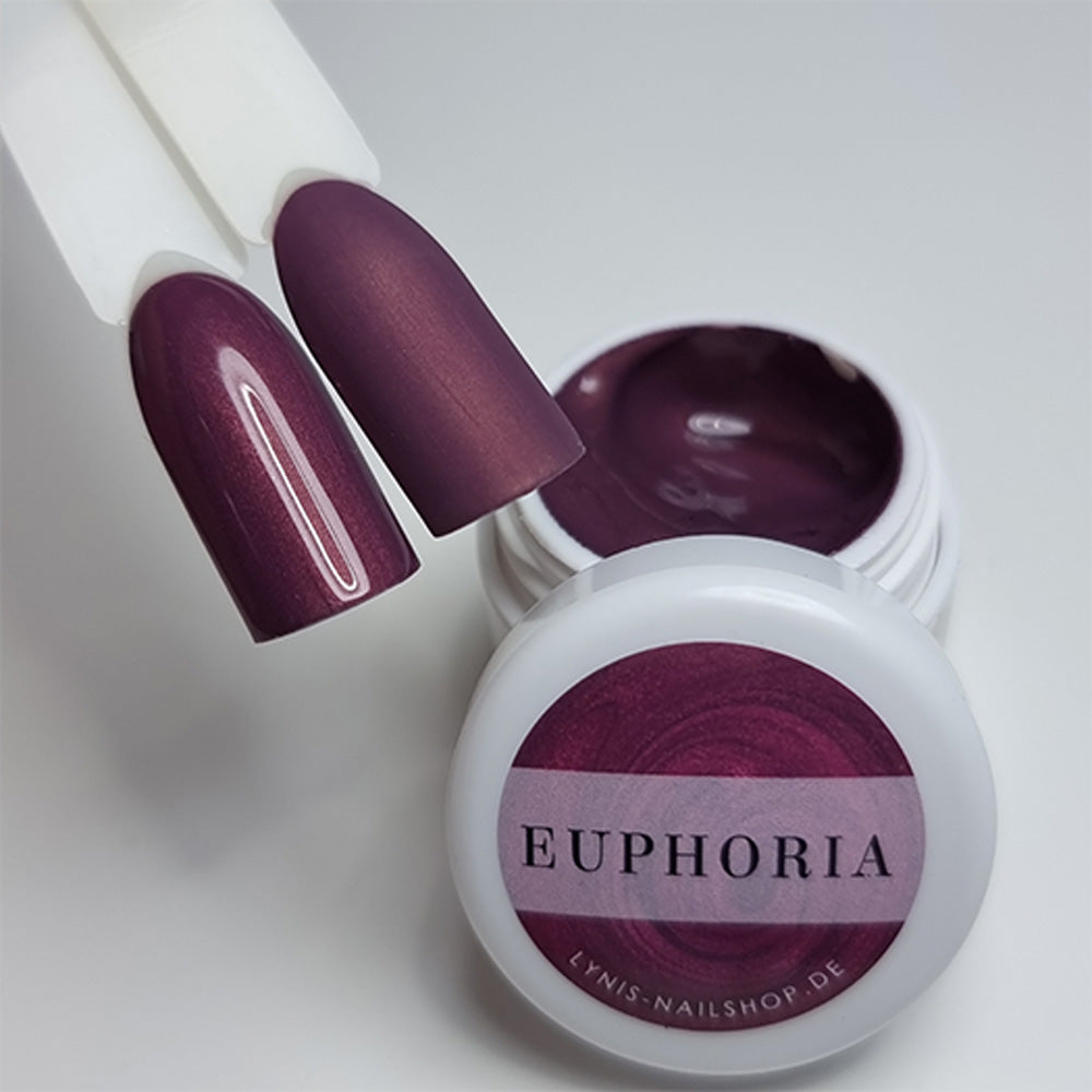 Farbgel Euphoria 5ml Premium* für Nageldesign Nägel & Nagelstudios Farbgel Euphoria 5ml Premium*, Color Gel, Colour Gel, cremig, Farbgel, glimmer, glitzer, lila, Pink, premium, schimmer für Nägel im Nageldesign & Nagelstudios