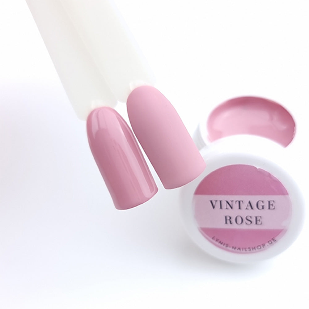 Farbgel Vintage Rose 5ml Premium* für Nageldesign Nägel & Nagelstudios Farbgel Vintage Rose 5ml Premium*, color gel, Farbe für Nägel, Gel Farben, Gelnägel Farbe, rosa, rose für Nägel im Nageldesign & Nagelstudios