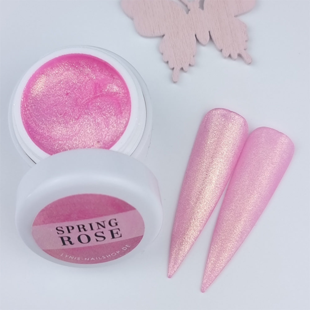 Farbgel Spring Rose 5ml Premium* für Nageldesign Nägel & Nagelstudios Farbgel Spring Rose 5ml Premium*, color gel, Farbe für Nägel, Gel Farben, Gelnägel Farbe, rosa, schimmer für Nägel im Nageldesign & Nagelstudios