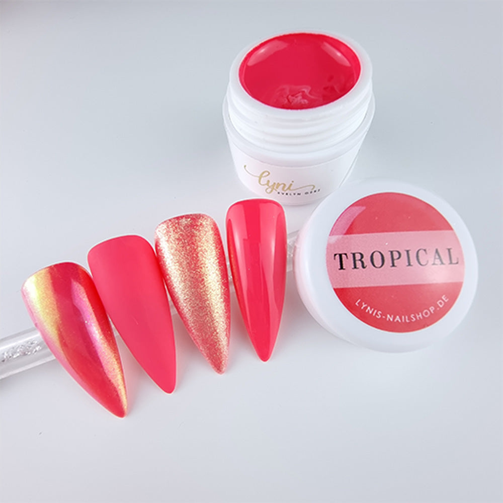 Farbgel Tropical 5ml Premium* für Nageldesign Nägel & Nagelstudios Farbgel Tropical 5ml Premium*, color gel, Farbe für Nägel, Gel Farben, Gelnägel Farbe, pink, rot für Nägel im Nageldesign & Nagelstudios