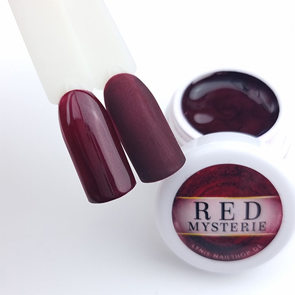 Farbgel Red Mystery 5ml Premium* für Nageldesign Nägel & Nagelstudios Farbgel Red Mystery 5ml Premium*, color gel, Farbe für Nägel, Gel Farben, Gelnägel Farbe, rot, schimmer für Nägel im Nageldesign & Nagelstudios