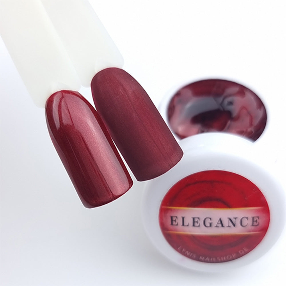 Farbgel Elegance 5ml Premium* für Nageldesign Nägel & Nagelstudios Farbgel Elegance 5ml Premium*, color gel, Farbe für Nägel, Gel Farben, Gelnägel Farbe, rot, schimmer für Nägel im Nageldesign & Nagelstudios