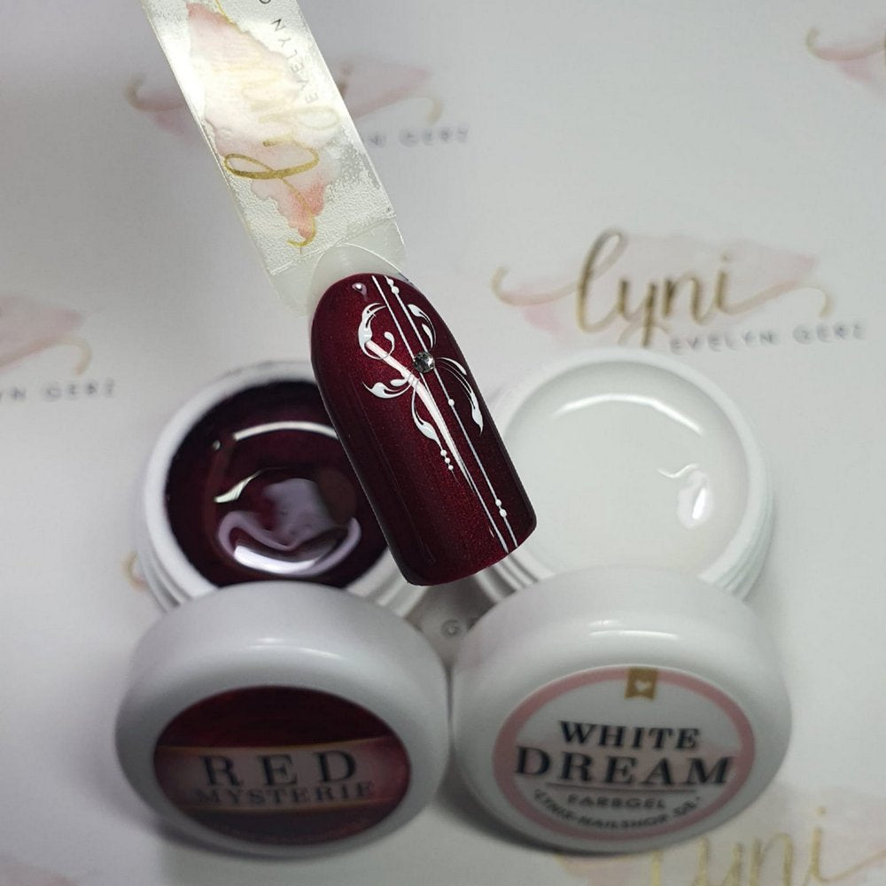 Farbgel Red Mystery 5ml Premium* für Nageldesign Nägel & Nagelstudios Farbgel Red Mystery 5ml Premium*, color gel, Farbe für Nägel, Gel Farben, Gelnägel Farbe, rot, schimmer für Nägel im Nageldesign & Nagelstudios