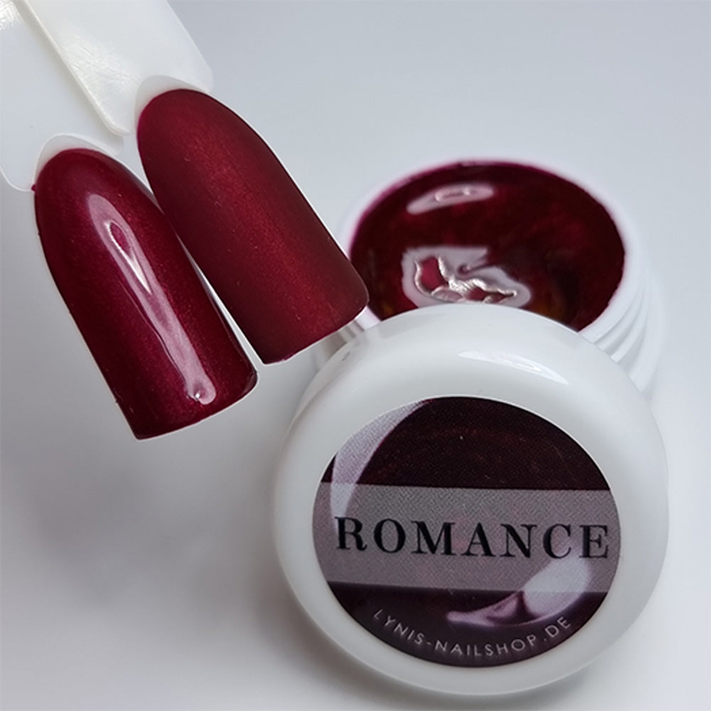 Farbgel Romance 5ml Premium* für Nageldesign Nägel & Nagelstudios Farbgel Romance 5ml Premium*, color gel, Farbe für Nägel, Gel Farben, Gelnägel Farbe, rot, schimmer für Nägel im Nageldesign & Nagelstudios