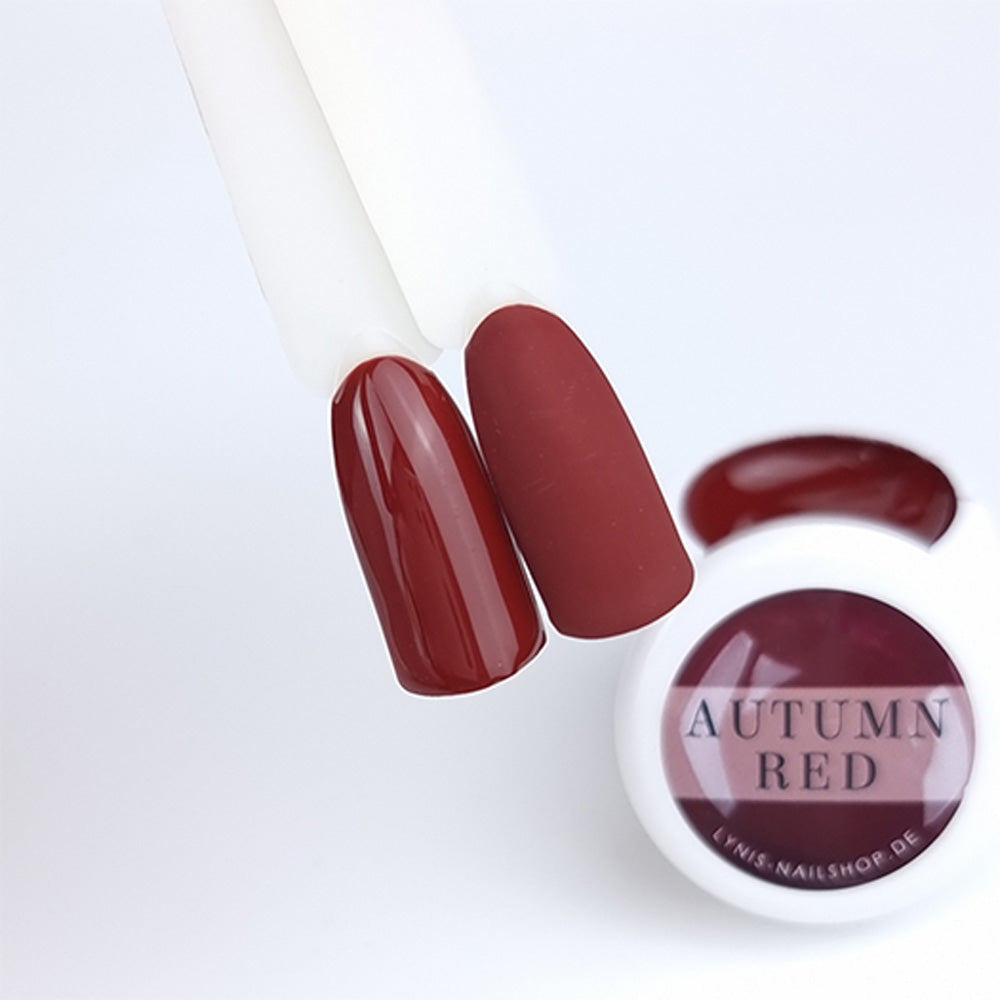 Farbgel Autumn Red 5ml Premium* für Nageldesign Nägel & Nagelstudios Farbgel Autumn Red 5ml Premium*, color gel, colour gel, Farbe für Nägel, Gel Farben, Gelnägel Farbe für Nägel im Nageldesign & Nagelstudios