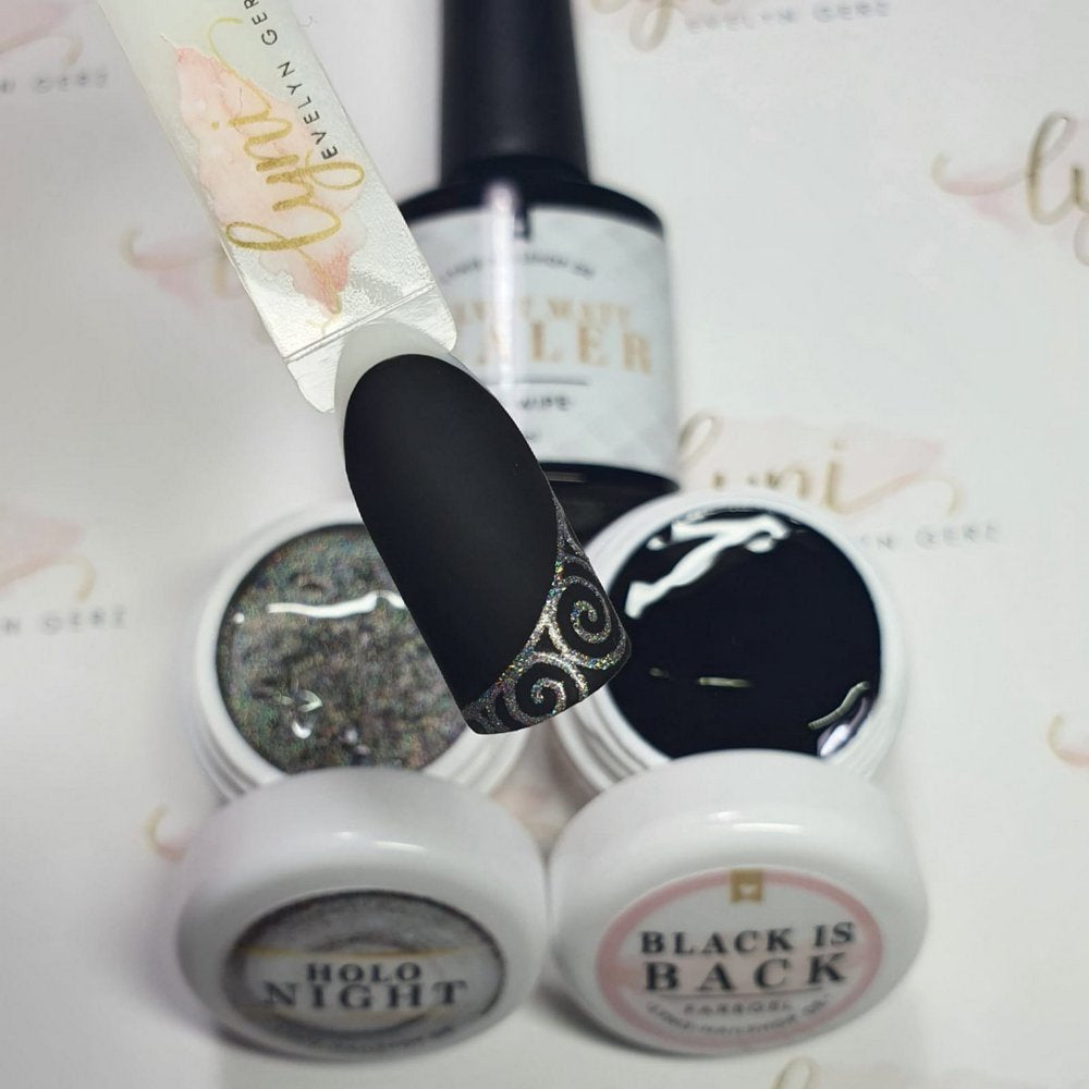 Farbgel Holo Night 5ml Premium* für Nageldesign Nägel & Nagelstudios Farbgel Holo Night 5ml Premium*, color gel, Farbe für Nägel, Gel Farben, Gelnägel Farbe, holo, schimmer, silber für Nägel im Nageldesign & Nagelstudios