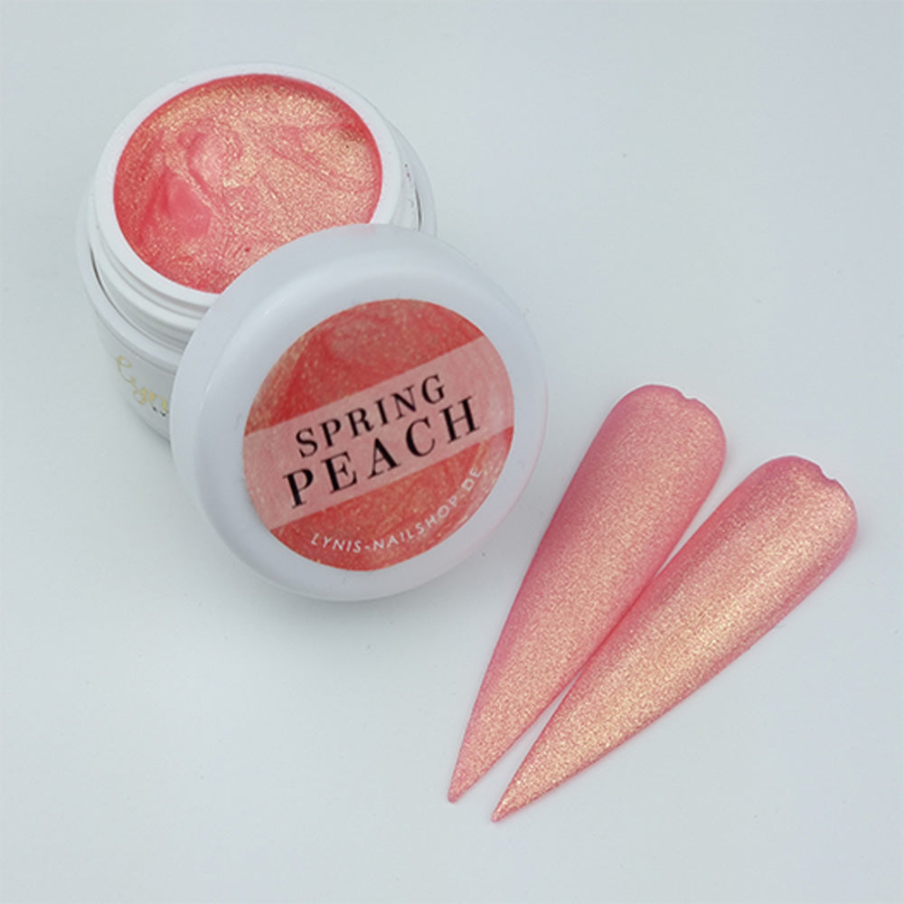 Farbgel Spring Peach 5ml Premium* für Nageldesign Nägel & Nagelstudios Farbgel Spring Peach 5ml Premium*, color gel, Farbe für Nägel, Gel Farben, Gelnägel Farbe, orange, pfirsich, schimmer für Nägel im Nageldesign & Nagelstudios