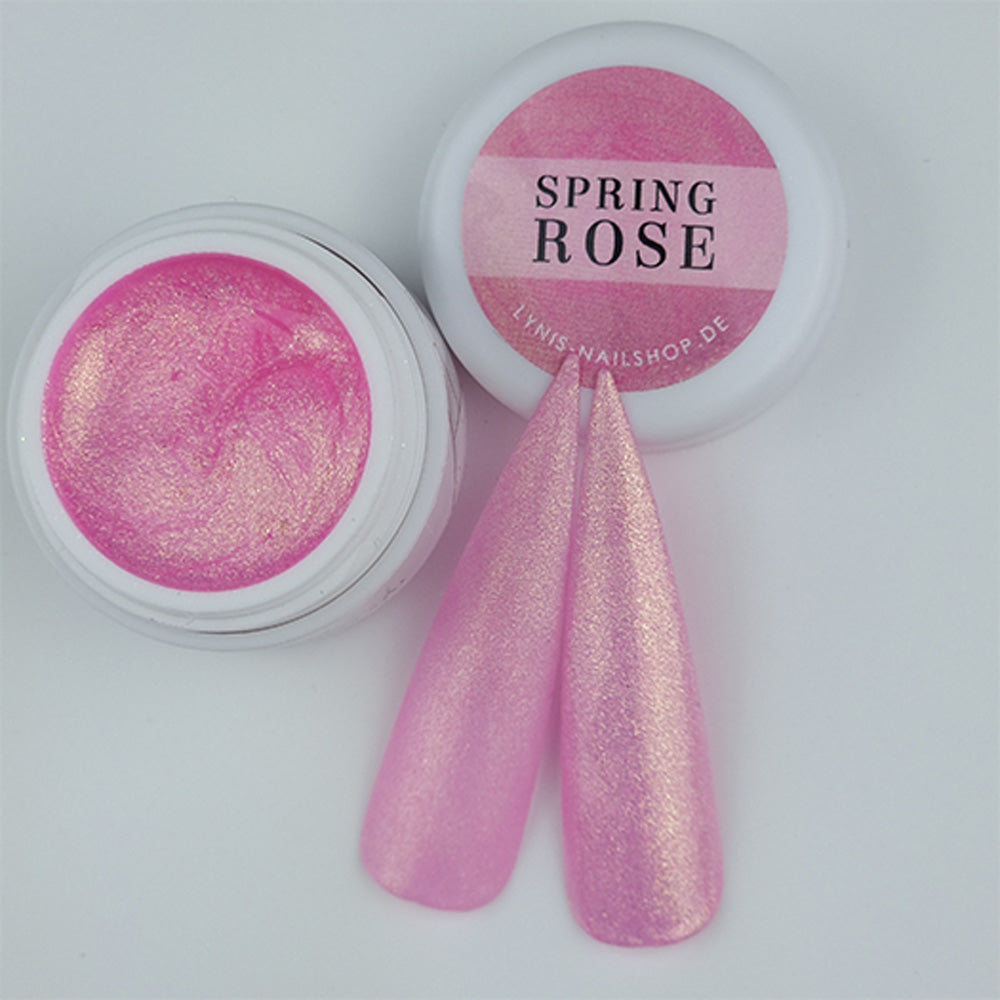 Farbgel Spring Rose 5ml Premium* für Nageldesign Nägel & Nagelstudios Farbgel Spring Rose 5ml Premium*, color gel, Farbe für Nägel, Gel Farben, Gelnägel Farbe, rosa, schimmer für Nägel im Nageldesign & Nagelstudios