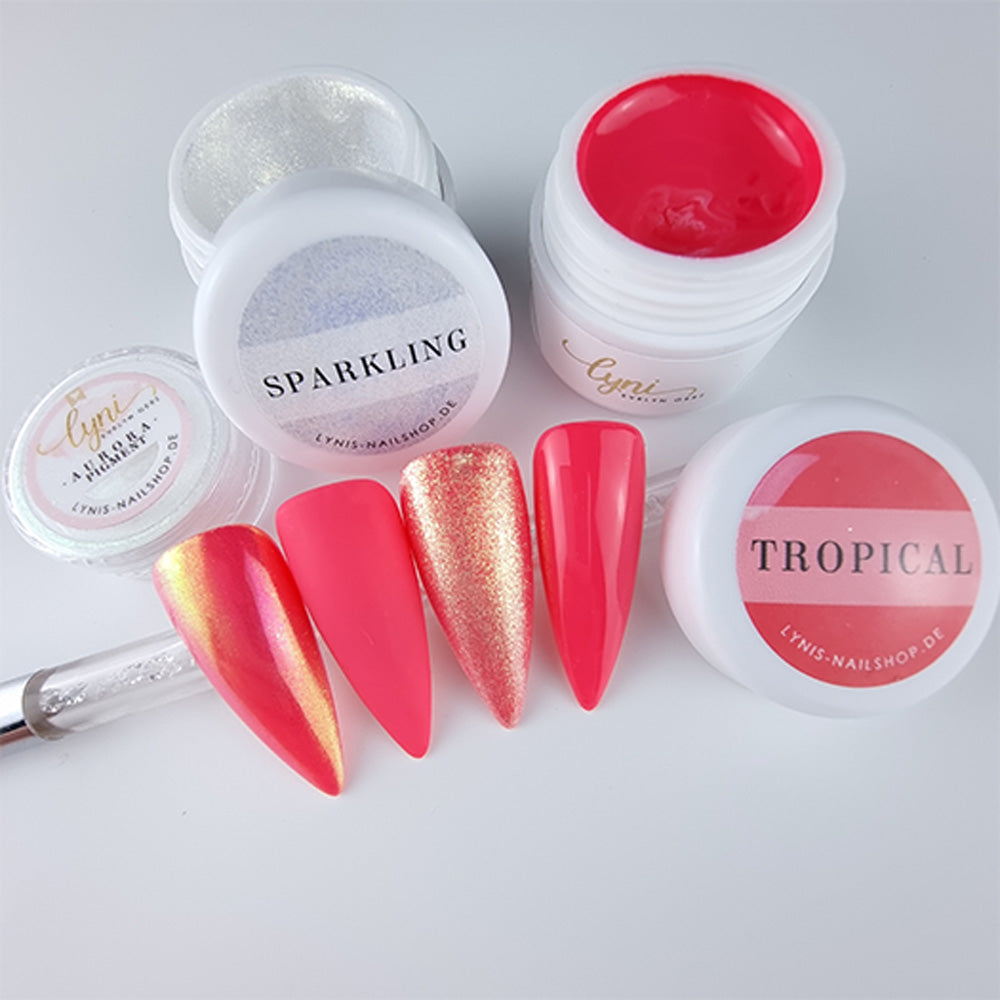 Farbgel Tropical 5ml Premium* für Nageldesign Nägel & Nagelstudios Farbgel Tropical 5ml Premium*, color gel, Farbe für Nägel, Gel Farben, Gelnägel Farbe, pink, rot für Nägel im Nageldesign & Nagelstudios