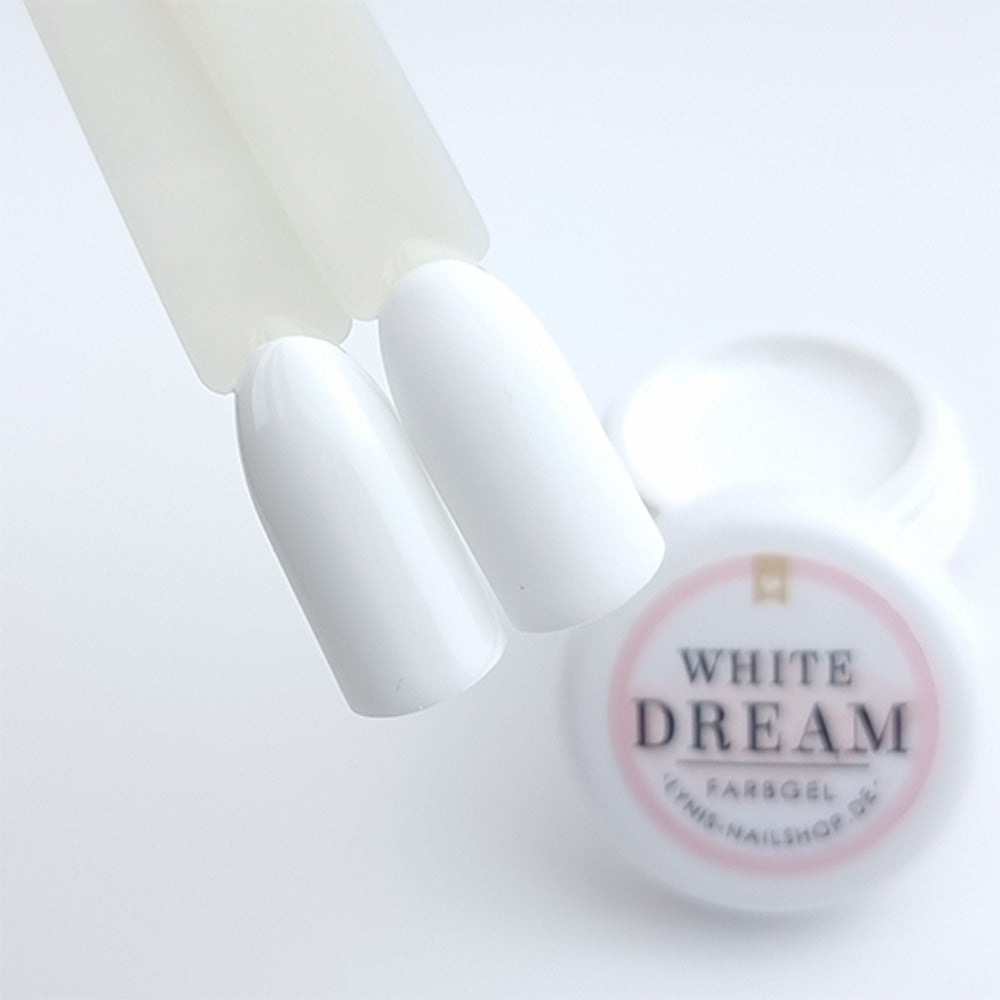 White Dream · Farbgel 5ml* für Nageldesign Nägel & Nagelstudios White Dream · Farbgel 5ml*, color gel, Farbe für Nägel, Gel Farben, Gelnägel Farbe, weiß für Nägel im Nageldesign & Nagelstudios