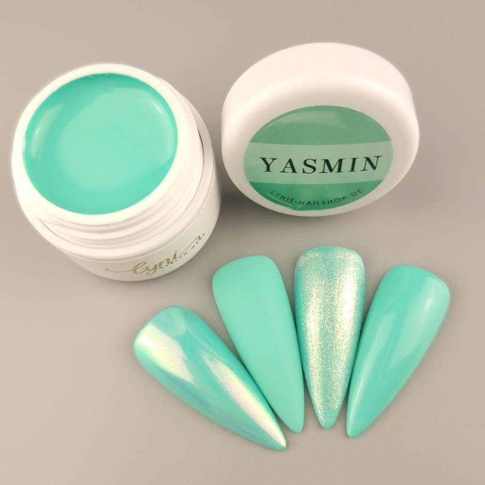 Farbgel Yasmin 5ml Premium* für Nageldesign Nägel & Nagelstudios Farbgel Yasmin 5ml Premium*, color gel, Farbe für Nägel, Gel Farben, Gelnägel Farbe, grün, türkis für Nägel im Nageldesign & Nagelstudios