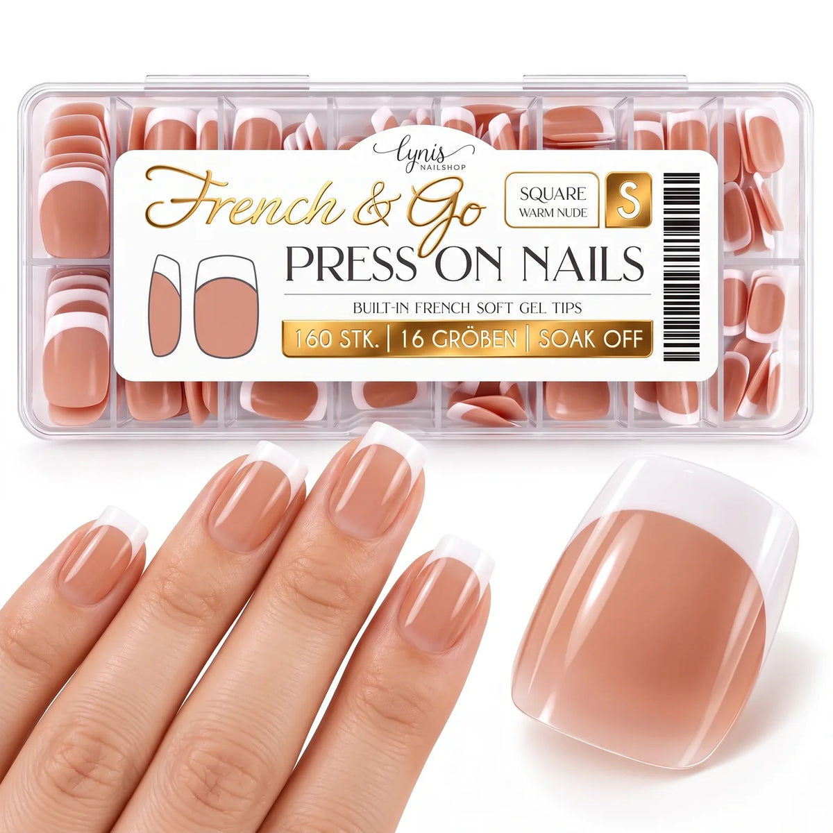 Square Short Warm Nude · French & Go Pressonnails Square Short Warm Nude · French & Go Pressonnails