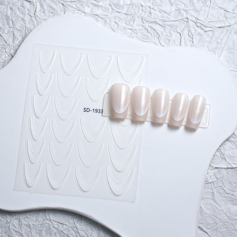 Babyboomer French Sticker · Weiß für Nageldesign Nägel & Nagelstudios Babyboomer French Sticker · Weiß, babyboomer, french, verlauf für Nägel im Nageldesign & Nagelstudios