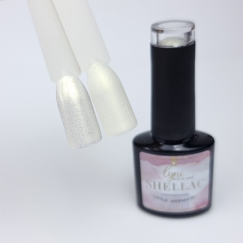 Shellac · Little Mermaid 7,3ml für Nageldesign Nägel & Nagelstudios Shellac · Little Mermaid 7,3ml, gel polish, gellack, glimmer, glitter, glitzer, gold, nail polish, uv lack, weiß für Nägel im Nageldesign & Nagelstudios