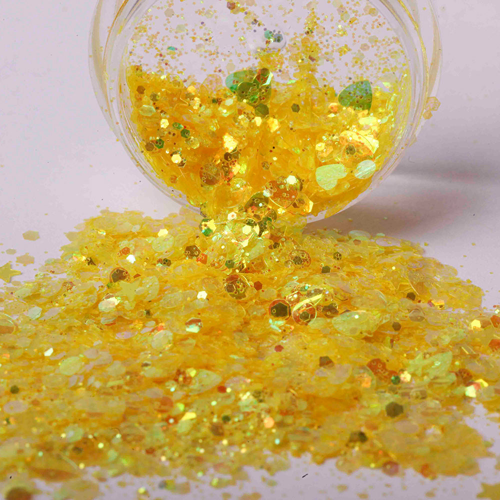 Sweet Heart · Yellow - Glitter für Nageldesign Nägel & Nagelstudios Sweet Heart · Yellow - Glitter, farbliches Glitzer, gelb, glimmer, glitter für Nägel im Nageldesign & Nagelstudios