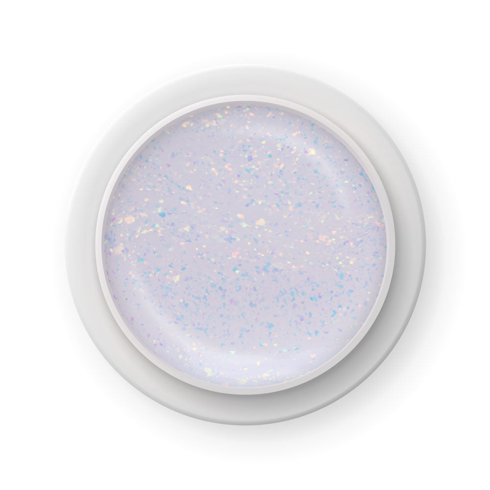 Glacier Builder Gel · Milky Aurora 15ml für Nageldesign Nägel & Nagelstudios Glacier Builder Gel · Milky Aurora 15ml, Aufbaugel, Babyboomer Gel, bunt, Flakes, irisierend, schimmer, Verlauf, weiß, white für Nägel im Nageldesign & Nagelstudios