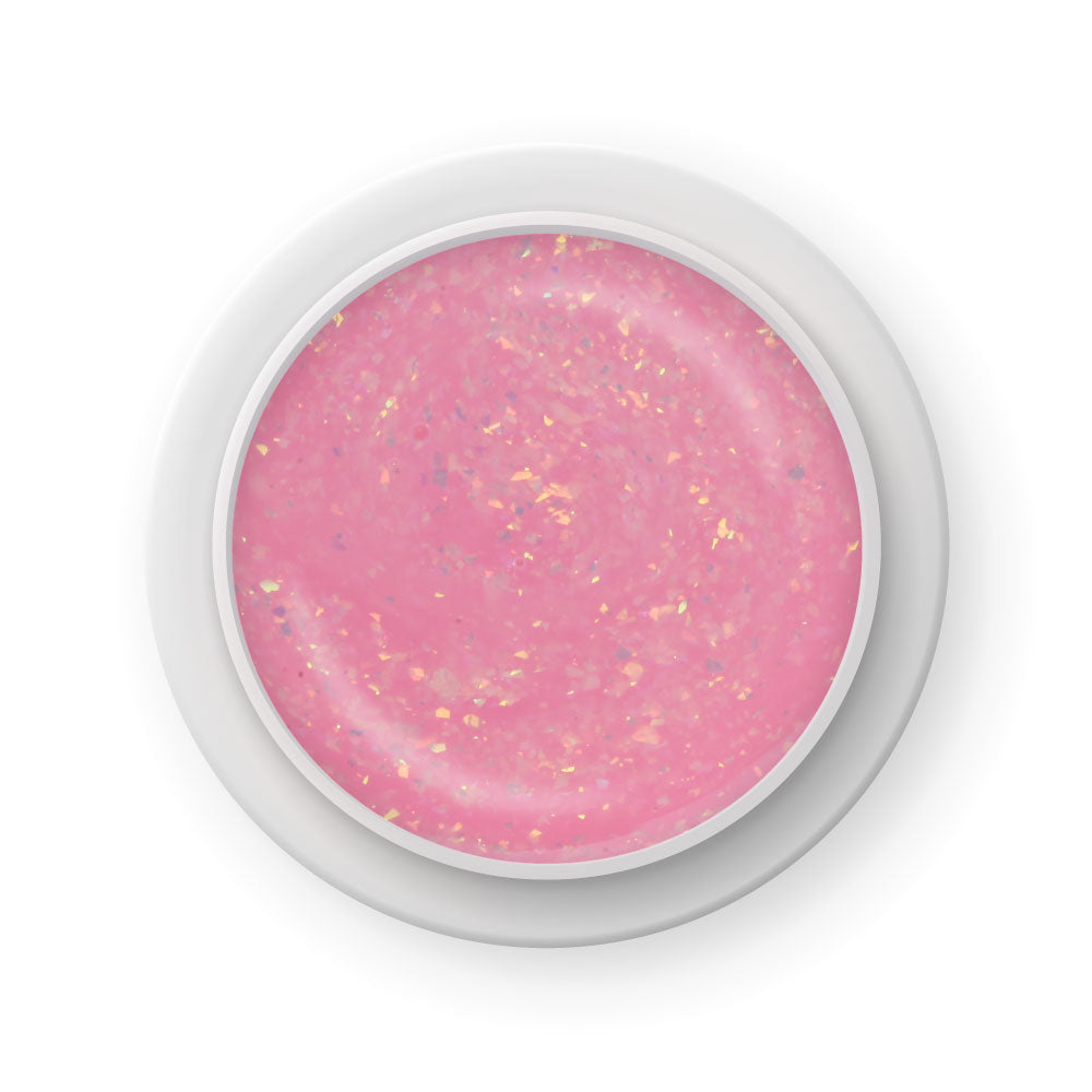 Glacier Builder Gel · Pink 15ml für Nageldesign Nägel & Nagelstudios Glacier Builder Gel · Pink 15ml, Aufbaugel, Babyboomer Gel, bunt, Flakes, irisierend, schimmer, Verlauf für Nägel im Nageldesign & Nagelstudios