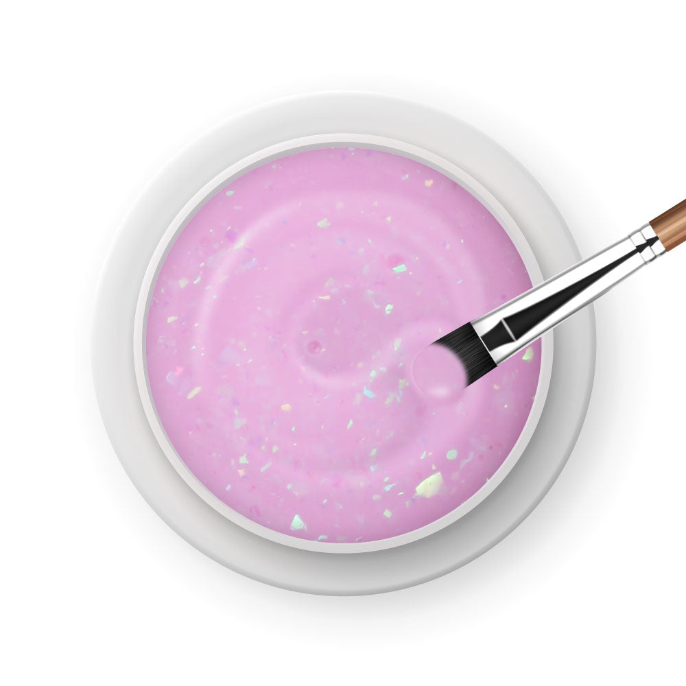 Glacier Builder Gel · Rose 15ml für Nageldesign Nägel & Nagelstudios Glacier Builder Gel · Rose 15ml, Aufbaugel, Babyboomer Gel, bunt, Flakes, irisierend, Rosa, Rose, schimmer, Verlauf für Nägel im Nageldesign & Nagelstudios