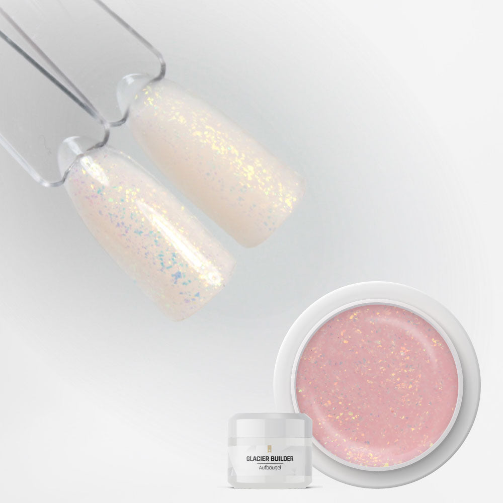 Glacier Builder Gel · Peach 15ml für Nageldesign Nägel & Nagelstudios Glacier Builder Gel · Peach 15ml, Aufbaugel, Babyboomer Gel, bunt, Flakes, irisierend, schimmer, Verlauf für Nägel im Nageldesign & Nagelstudios