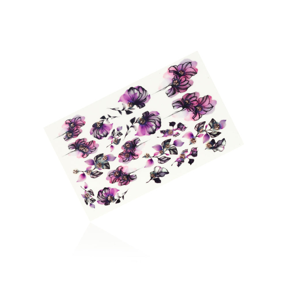 NailArt Wrap · 5335 Glitzer-Champagner für Nageldesign Nägel & Nagelstudios NailArt Wrap · 5335 Glitzer-Champagner, black, blumen, Design Motive, flower, pink, schwarz, slider, Tattoo, wassertattoo für Nägel im Nageldesign & Nagelstudios