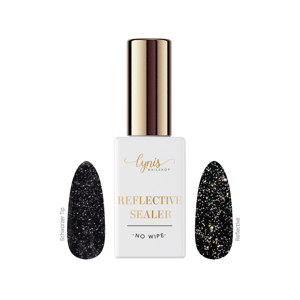 Reflective Sealer · No Wipe · 7,3ml für Nageldesign Nägel & Nagelstudios Reflective Sealer · No Wipe · 7,3ml, flash on, glanz Versiegler, glimmer, Glitter, Glitzer, reflektierend, schimmer, Top Coat, Versiegelungsgel, Versiegler für Nägel im Nageldesign & Nagelstudios