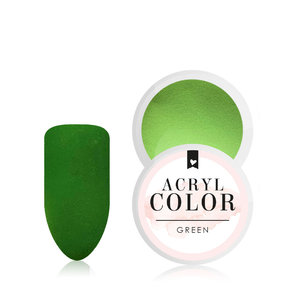 Acryl Color · Green* für Nageldesign Nägel & Nagelstudios Acryl Color · Green*, Acryl Farbe, dipgel, Farbpuder, powder, puder, Pulver Gel für Nägel im Nageldesign & Nagelstudios