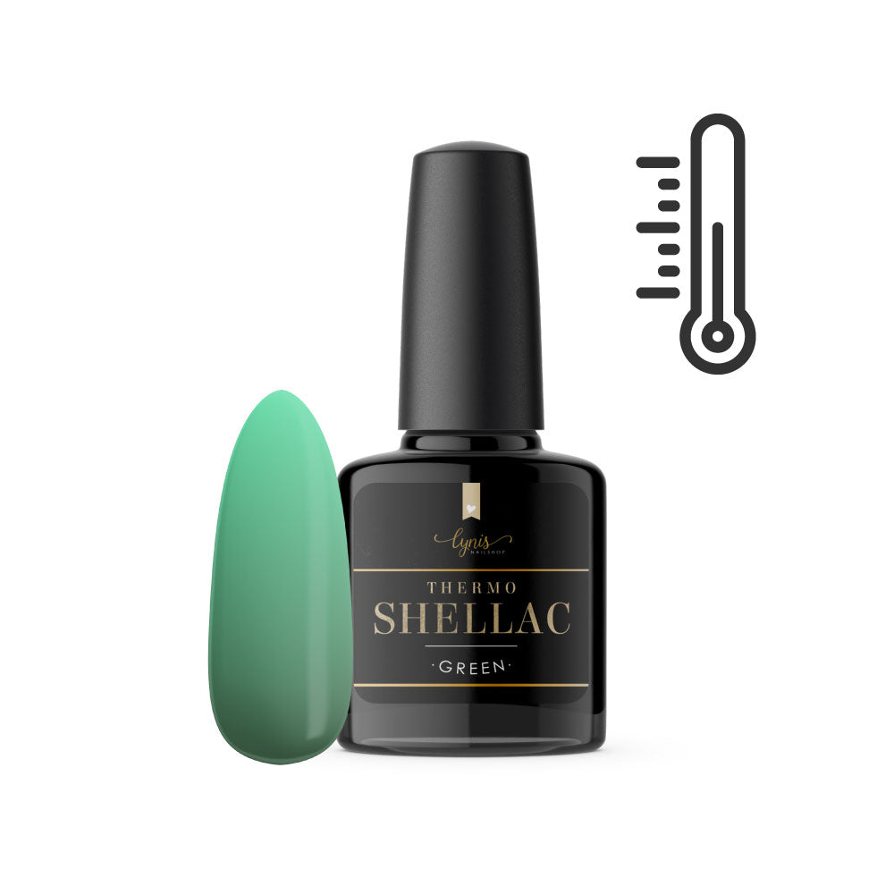 Thermogel Shellac · Green 7,3ml für Nageldesign Nägel & Nagelstudios Thermogel Shellac · Green 7,3ml, color change, farbwechsel, gel polish, gellack, nail polish, uv lack für Nägel im Nageldesign & Nagelstudios