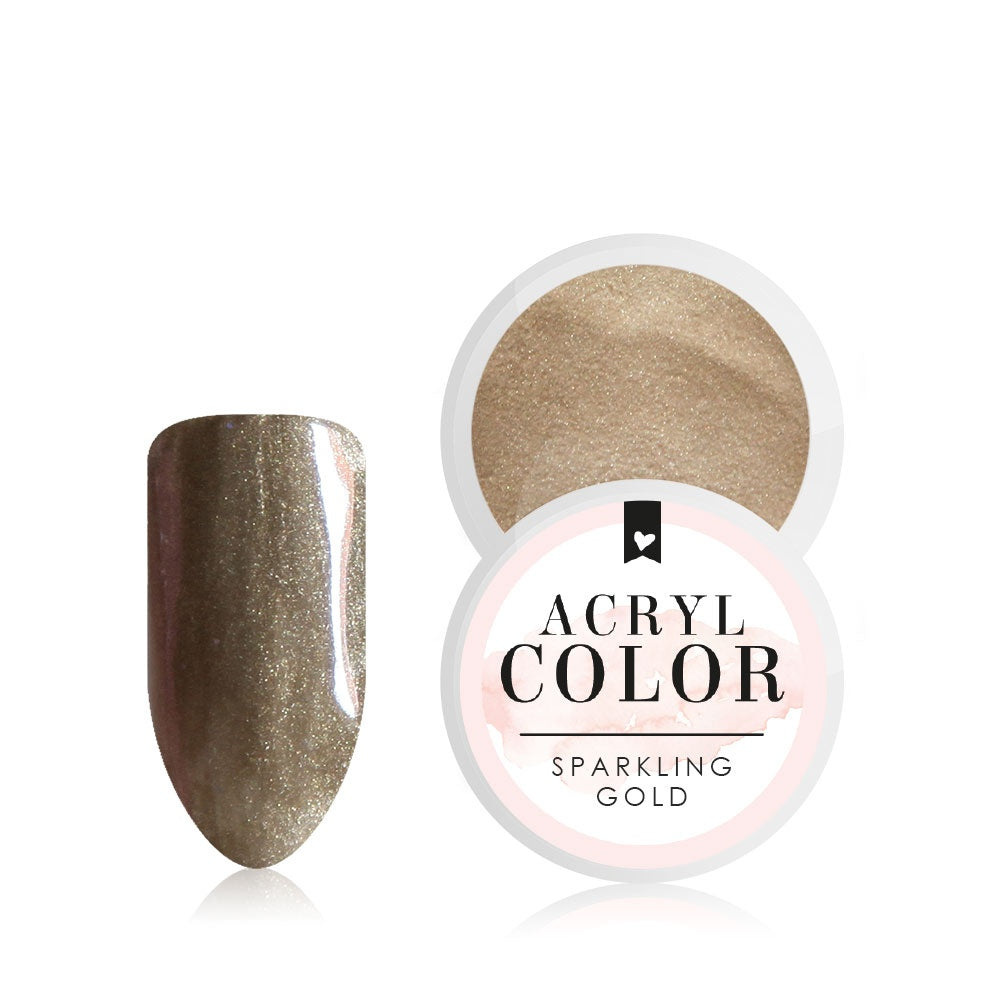 Acryl Color · Sparkling Gold* für Nageldesign Nägel & Nagelstudios Acryl Color · Sparkling Gold*, Acryl Farbe, dipgel, Farbpuder, powder, puder, Pulver Gel für Nägel im Nageldesign & Nagelstudios