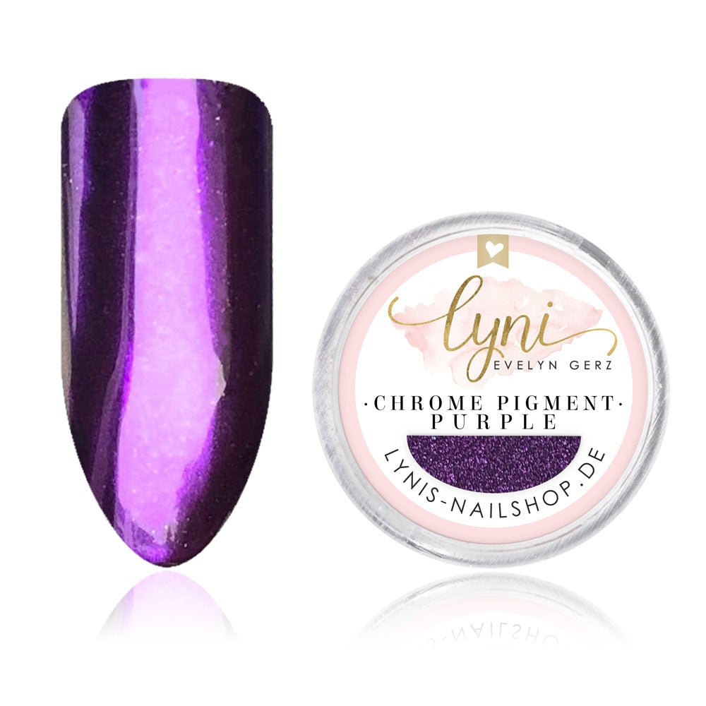 Chrome Mirror · Purple für Nageldesign Nägel & Nagelstudios Chrome Mirror · Purple, lila, Pigment, Puder, puder einreiben, Spiegel Effekt für Nägel im Nageldesign & Nagelstudios