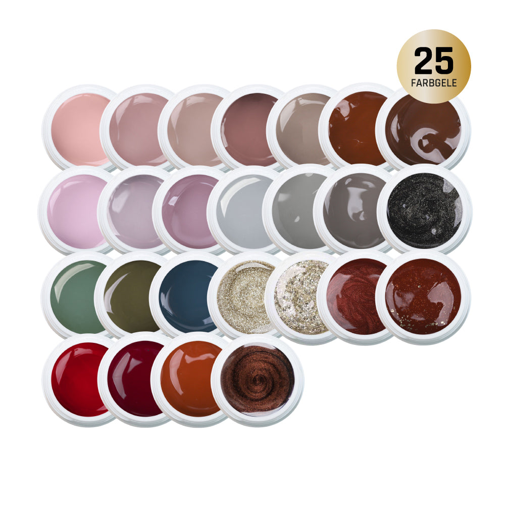 Herbst Farbgel Set 25 Stück* für Nageldesign Nägel & Nagelstudios Herbst Farbgel Set 25 Stück*, color gel, Farbe für Nägel, Gel Farben, Gelnägel Farbe, kit für Nägel im Nageldesign & Nagelstudios