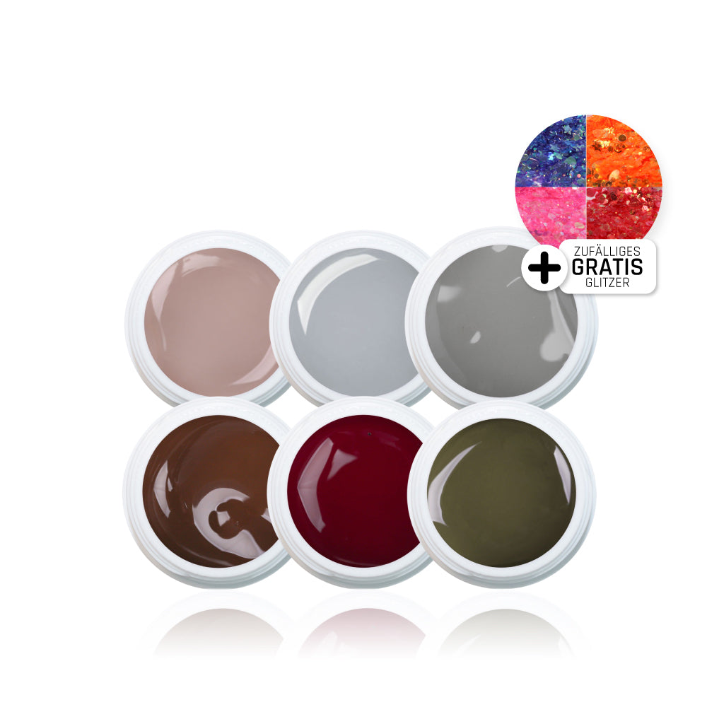 Herbst Farbgel Set 6 Stück* für Nageldesign Nägel & Nagelstudios Herbst Farbgel Set 6 Stück*, color gel, Farbe für Nägel, Gel Farben, Gelnägel Farbe, hidden, kit für Nägel im Nageldesign & Nagelstudios