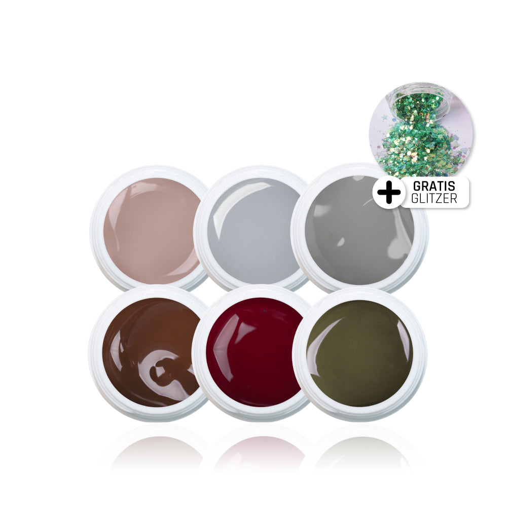 Herbst Farbgel Set 6 Stück* für Nageldesign Nägel & Nagelstudios Herbst Farbgel Set 6 Stück*, color gel, Farbe für Nägel, Gel Farben, Gelnägel Farbe, kit für Nägel im Nageldesign & Nagelstudios