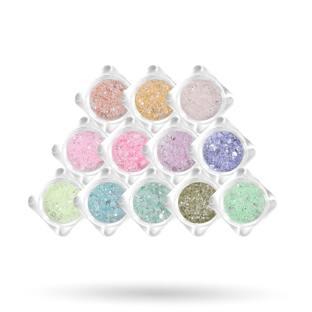 Illusionglitter Pastell Set für Nageldesign Nägel & Nagelstudios Illusionglitter Pastell Set, bunt, glimmer, glitter, glitzer für Nägel im Nageldesign & Nagelstudios