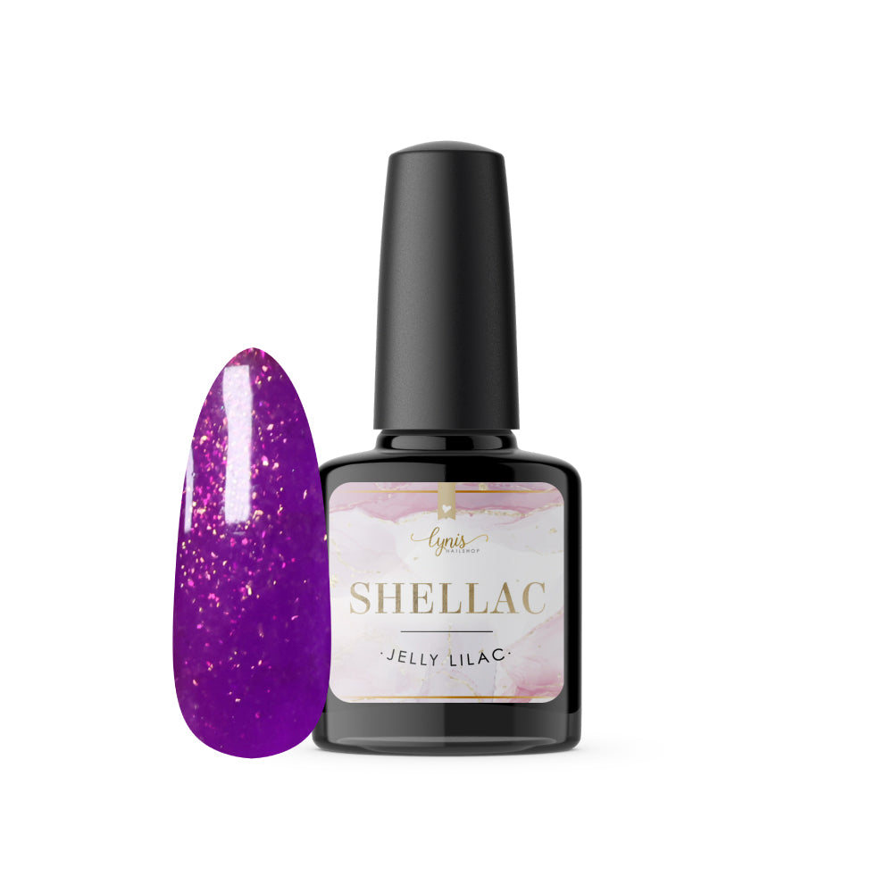 Shellac · Jelly Lilac 7,3ml für Nageldesign Nägel & Nagelstudios Shellac · Jelly Lilac 7,3ml, effekt Shellac, funkeln, gellack, gelpolish, glitter, glitzer, glitzer lacke, schimmer für Nägel im Nageldesign & Nagelstudios