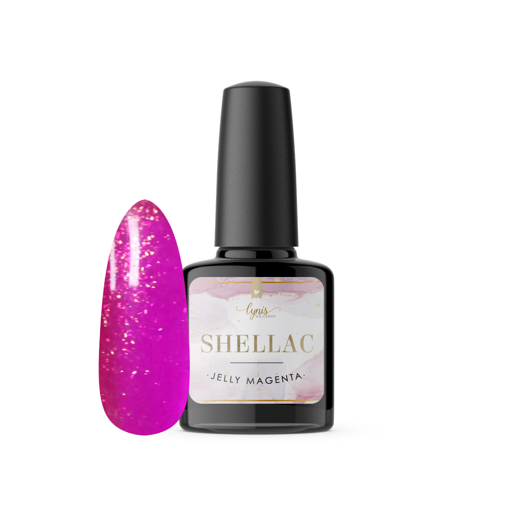 Shellac · Jelly Magenta 7,3ml für Nageldesign Nägel & Nagelstudios Shellac · Jelly Magenta 7,3ml, effekt Shellac, funkeln, gellack, gelpolish, glitter, glitzer, glitzer lacke, schimmer für Nägel im Nageldesign & Nagelstudios