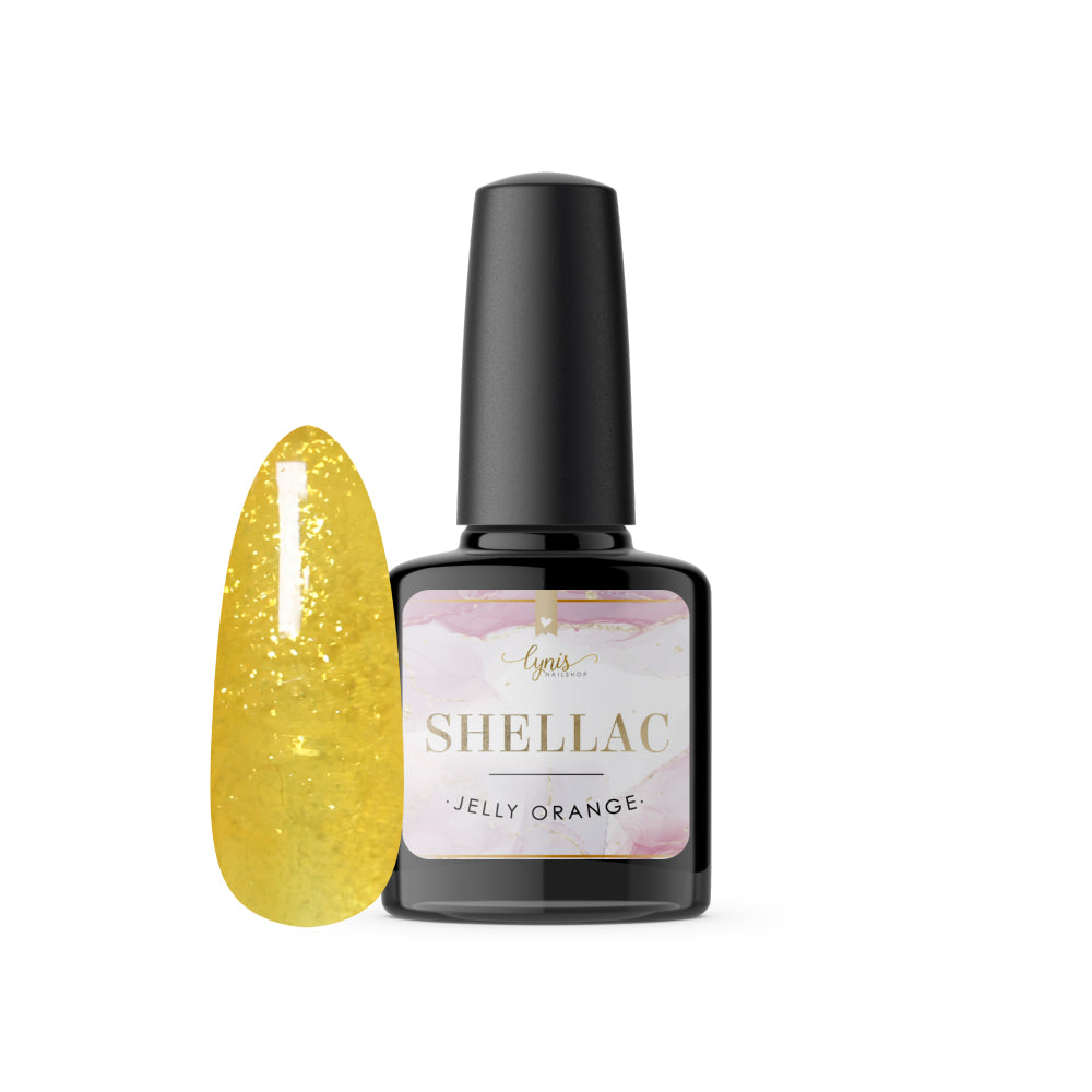 Shellac · Jelly Orange 7,3ml für Nageldesign Nägel & Nagelstudios Shellac · Jelly Orange 7,3ml, effekt Shellac, funkeln, gellack, gelpolish, glitter, glitzer, glitzer lacke, schimmer für Nägel im Nageldesign & Nagelstudios