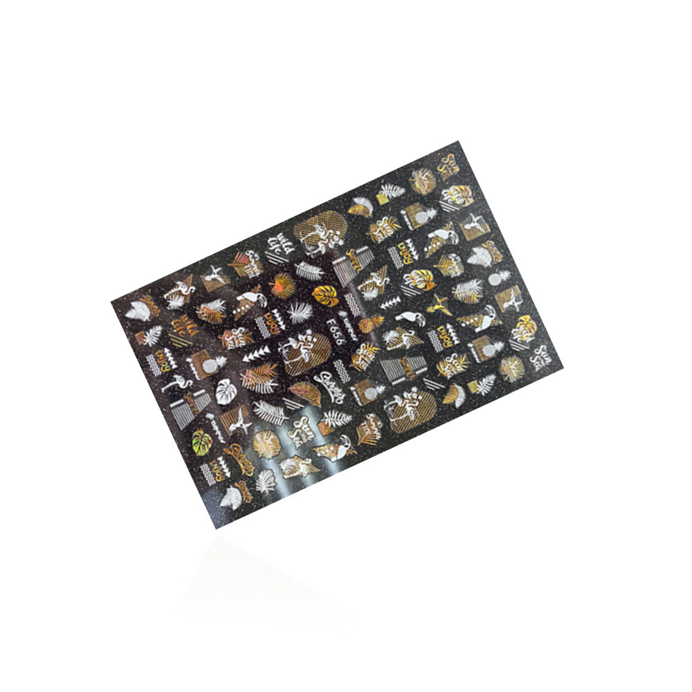 Sticker White & Gold F656 Sticker White & Gold F656