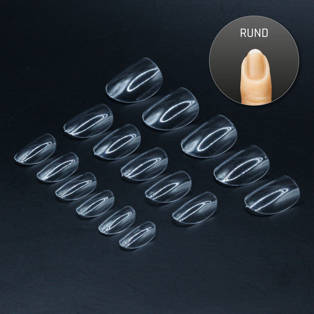 Rund extra kurz · Clear · Press On Tips für Nageldesign Nägel & Nagelstudios Rund extra kurz · Clear · Press On Tips, aufdrück Nägel, click it tips, durchsichtig, klar, kurz, press on nails, press on nägel, round für Nägel im Nageldesign & Nagelstudios