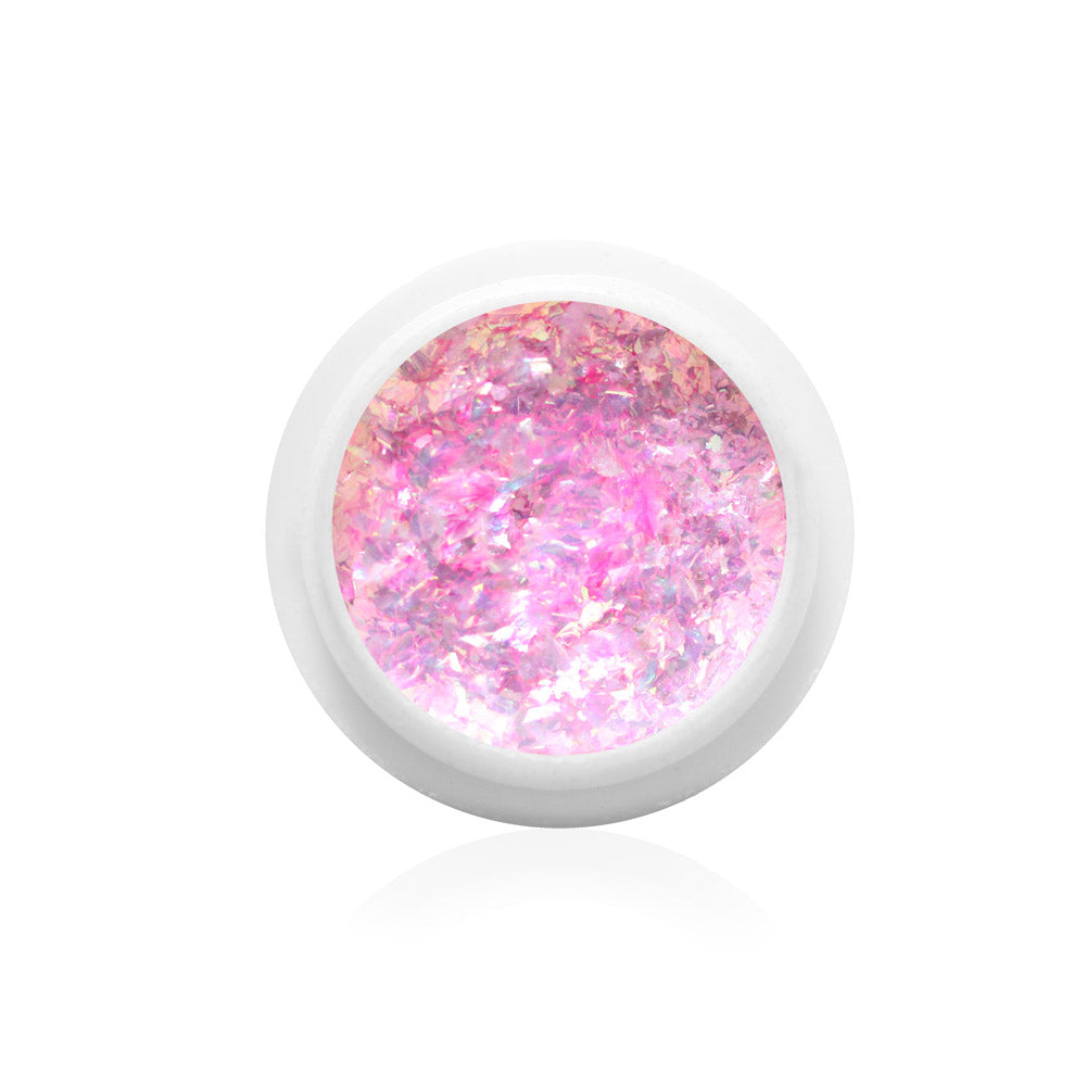 Glitterflakes Folie 1 für Nageldesign Nägel & Nagelstudios Glitterflakes Folie 1, glimmer, glitter, Glitzer, Illusionglitter, rosa, verschiedene größen, weiß für Nägel im Nageldesign & Nagelstudios